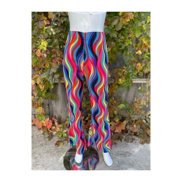 Superdown Tamera Multicolor Rainbow Trousers Pants High Waist Sz XL - Picture 9 of 16